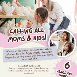Volunteer for Piggly Wiggly family photoshoot!