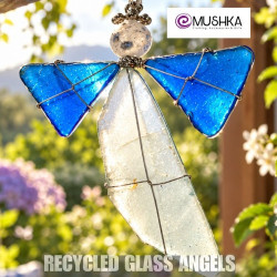 Gift shopping? Find Recycled Glass Angels at MUSHKA