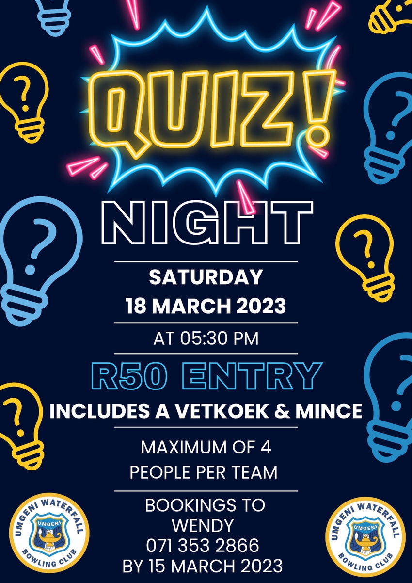 18 march quiz night