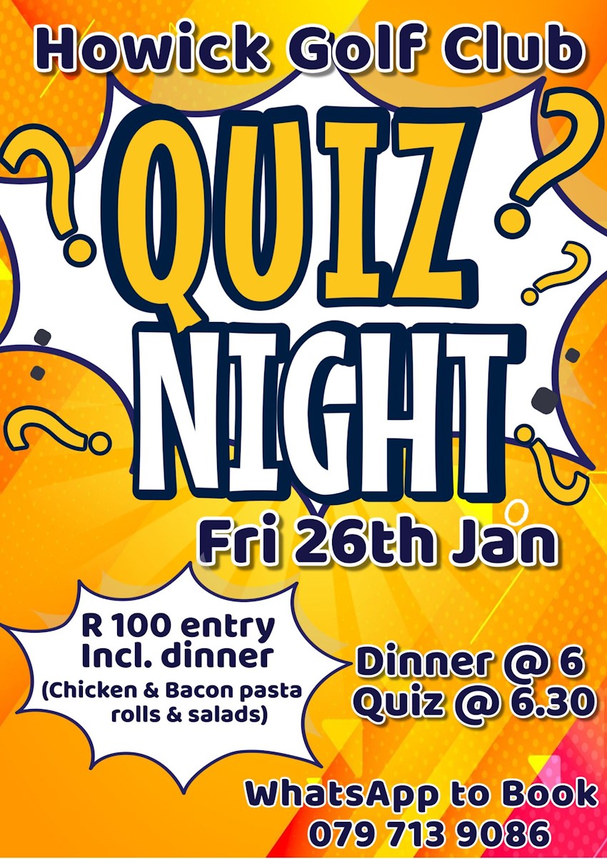 howick golf club quiz night