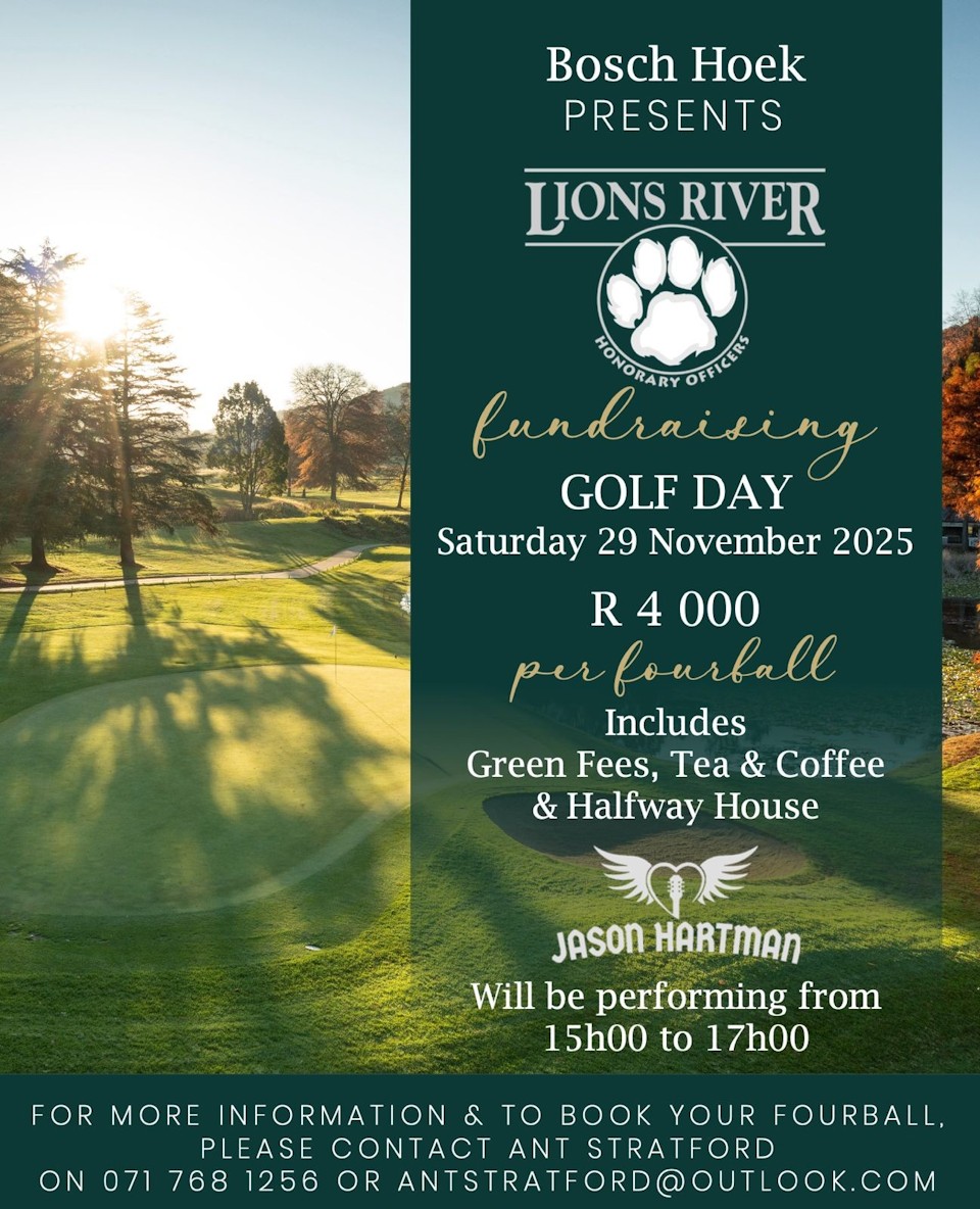 29 nov lions river honorary rangers golf day