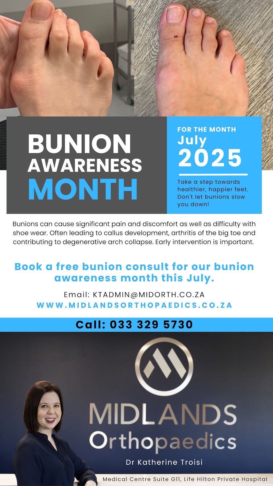 Dr Troisi Bunion Awareness 2025 news