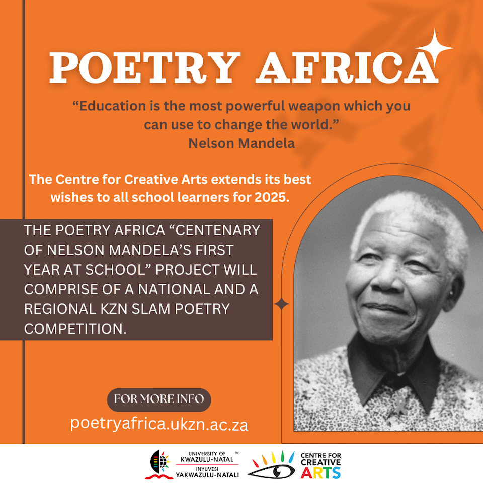 Poetry Africa Nelson Mandela Centenary Poster