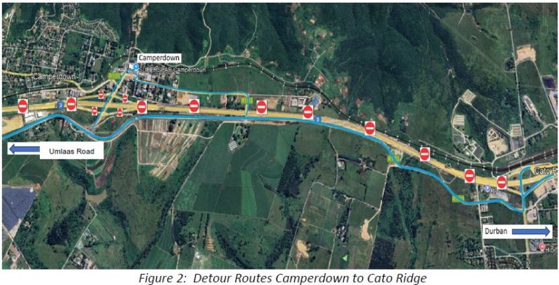 fig 2 sanral detour camperdown to cato ridge