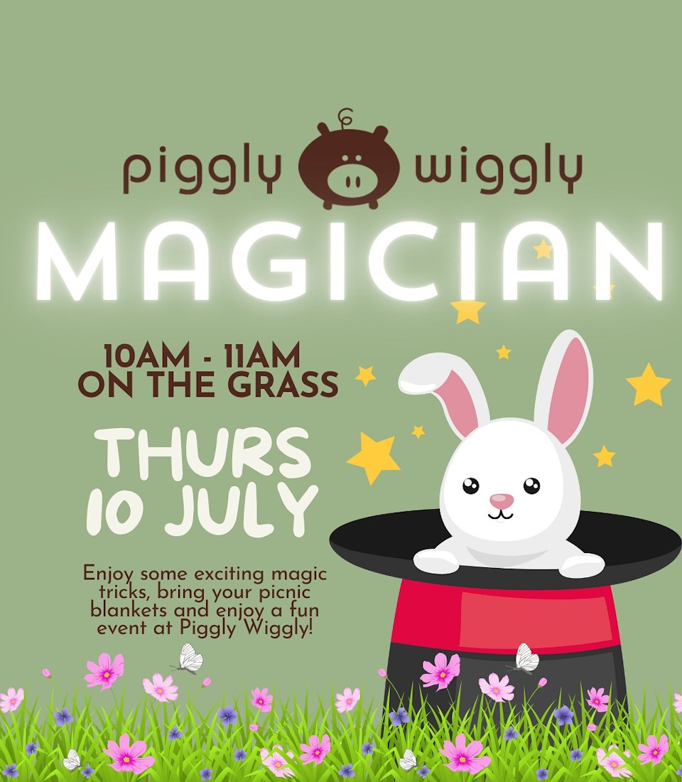 magician 10 july piggly wiggly