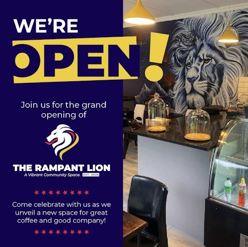 rampant lion coffe shop opens at howick high