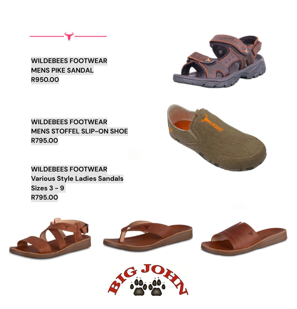 wildebees footwear at big john clothing co