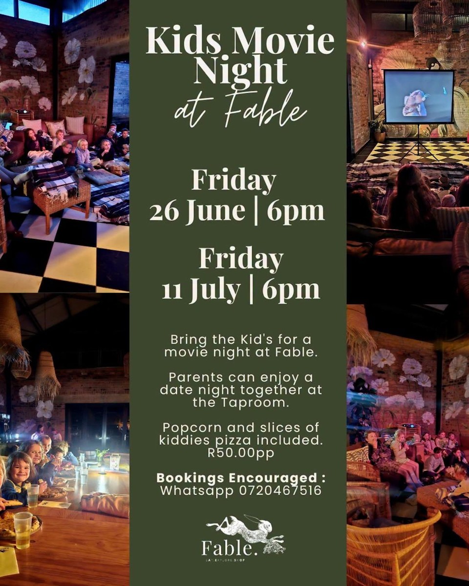 26 june fable kids movie night