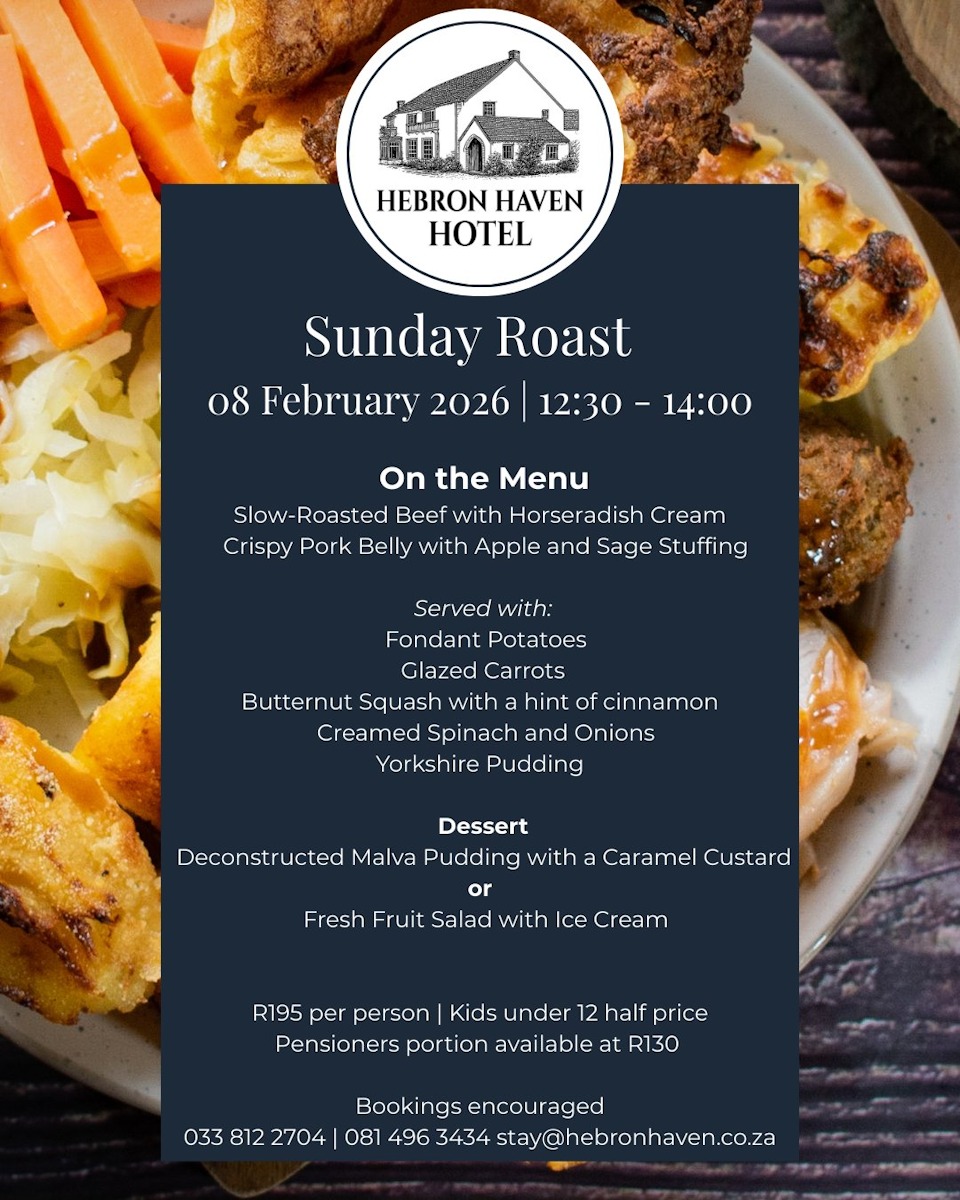 8 feb sunday roast hebron haven