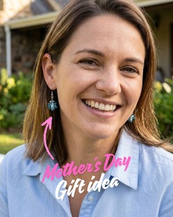 glass earrings mothers day