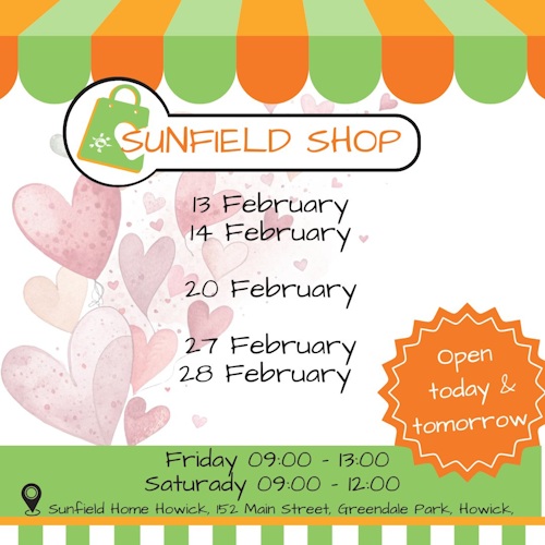 sunfield shopping mid feb 2026