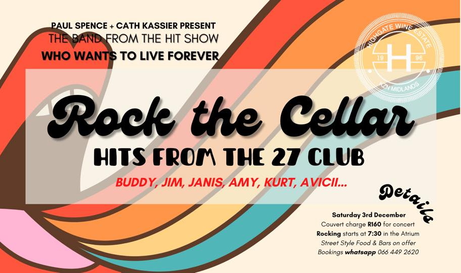 3 dec howick rock the cellar