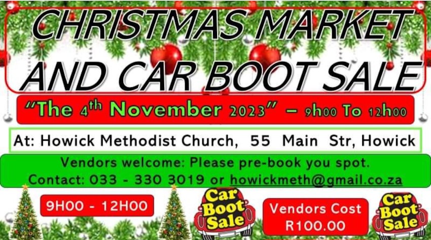 4 nov howick car boot sale