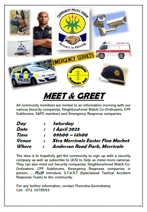 1 april Howick CPF meet and greet