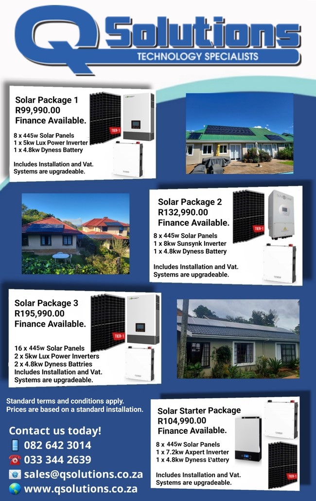 Qsolutions Solar Packages 2023 newsletter